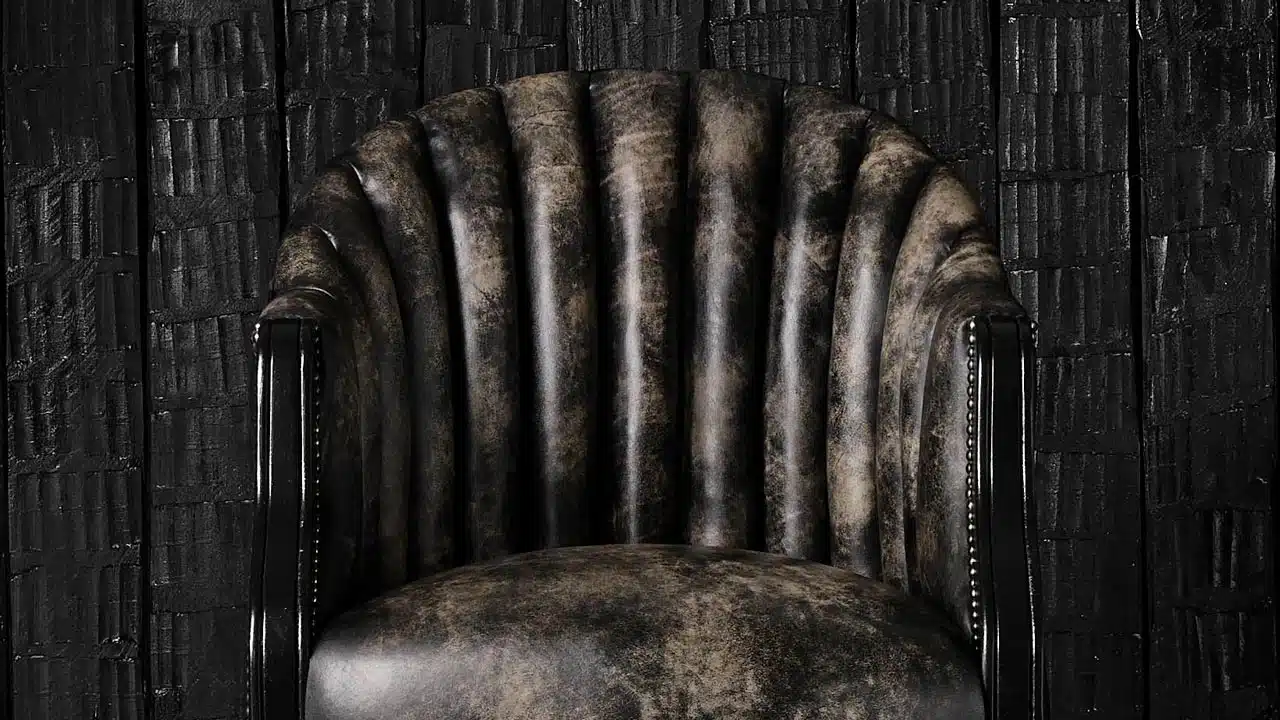 Belvedere Coal Leather Bar Stool