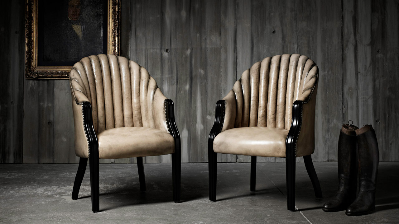 Belvedere  Hand Coloured Monochrome Leather Chair