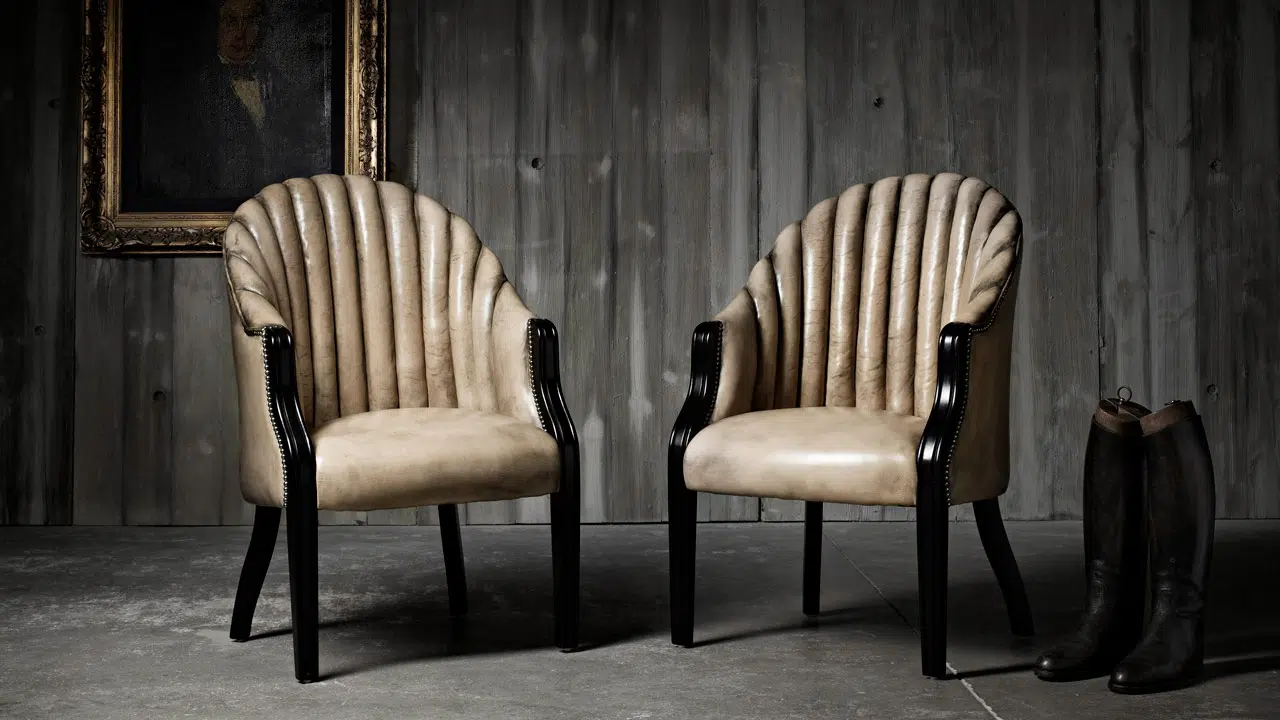 Belvedere  Hand Coloured Monochrome Leather Chair