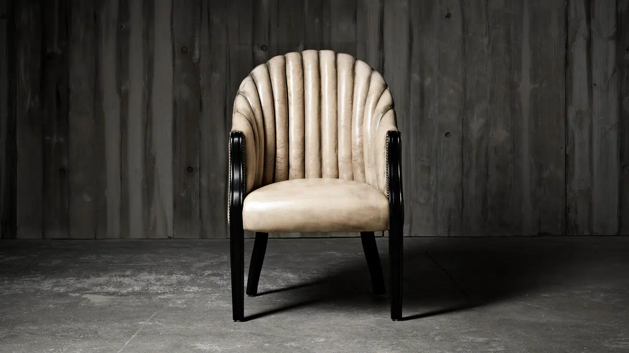Belvedere Hand Coloured Monochrome Leather Chair
