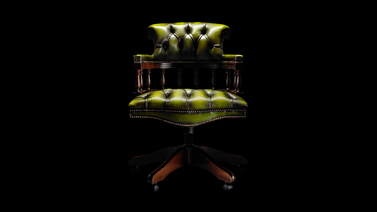 Captain Green Chesterfield Office Chair
