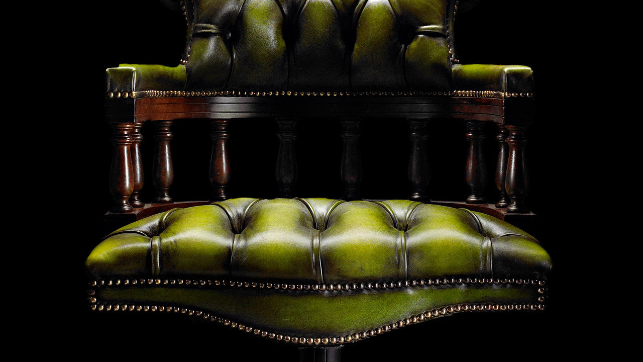 Captain Green Chesterfield Office Chair