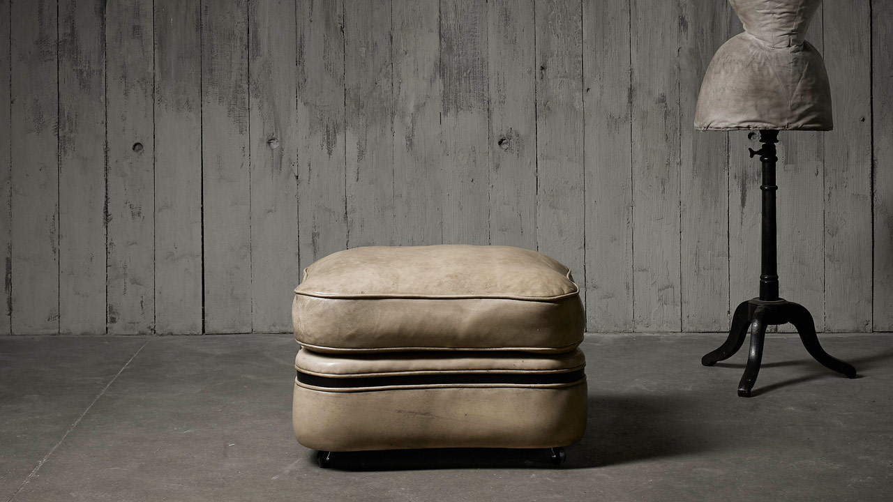Cloud Leather Footstool