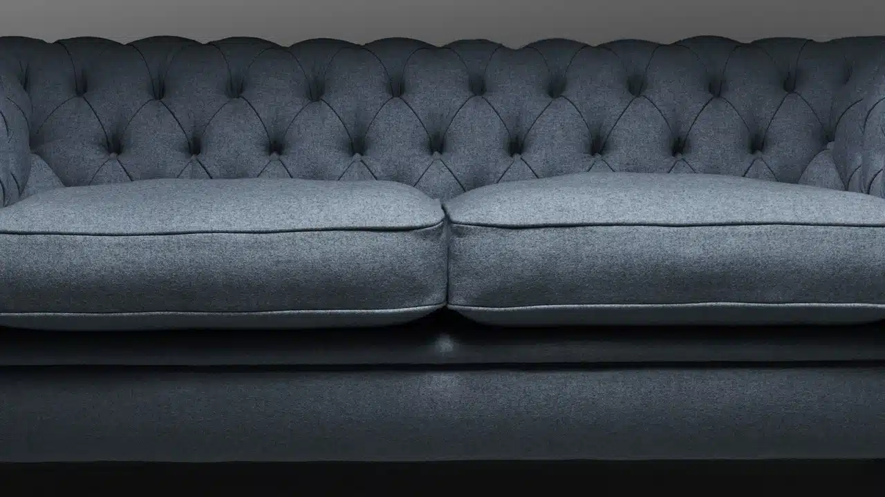 Cromwell Chesterfield-Sofa aus blauer Wolle