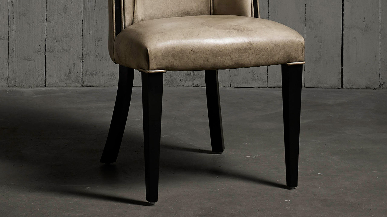 Deco Leather Diner Chair