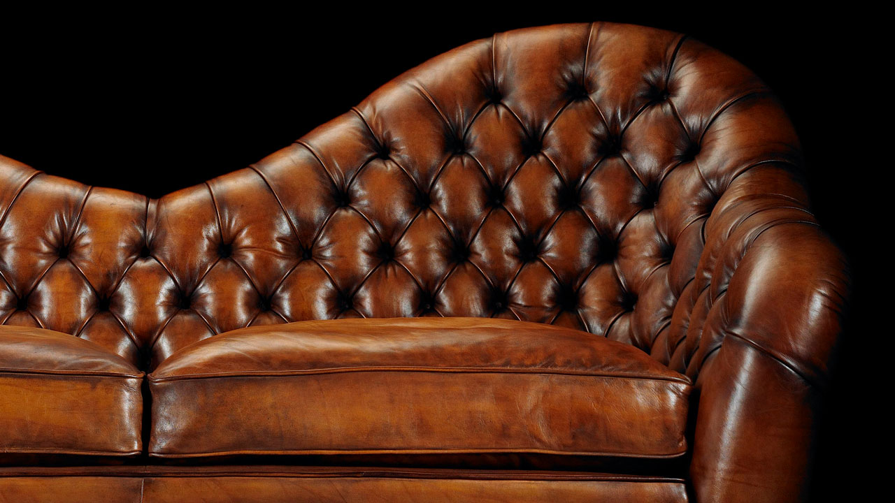 Francis Bacon Grand Chesterfield  Sofa - hand coloured Tan
