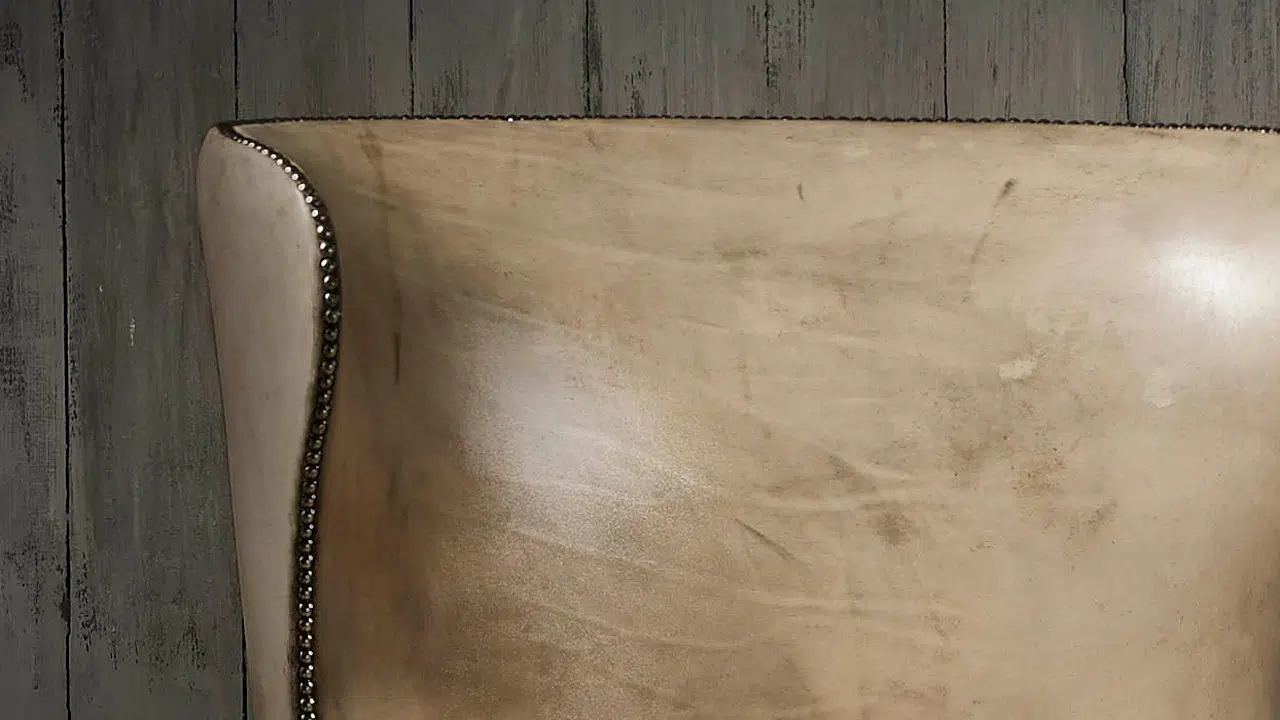 Georgian Curve Leather Wing Chair