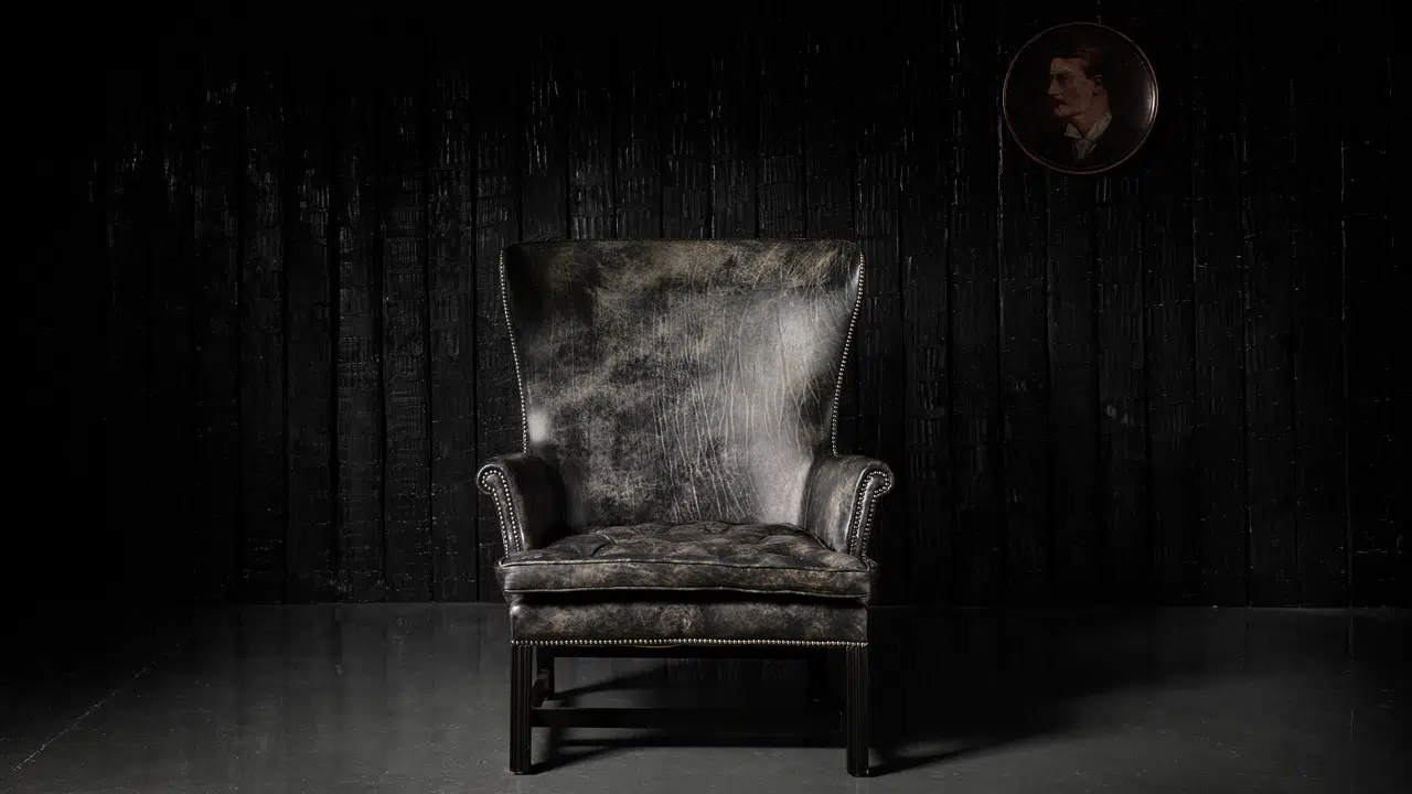 Georgian Coal Curve Wing Chair