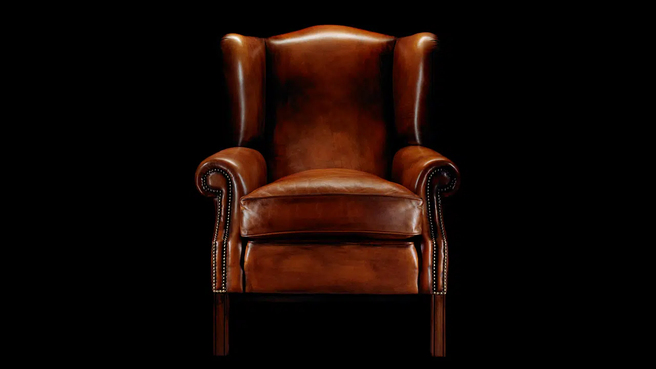 Fauteuil à oreilles en cuir Henry Thoreau