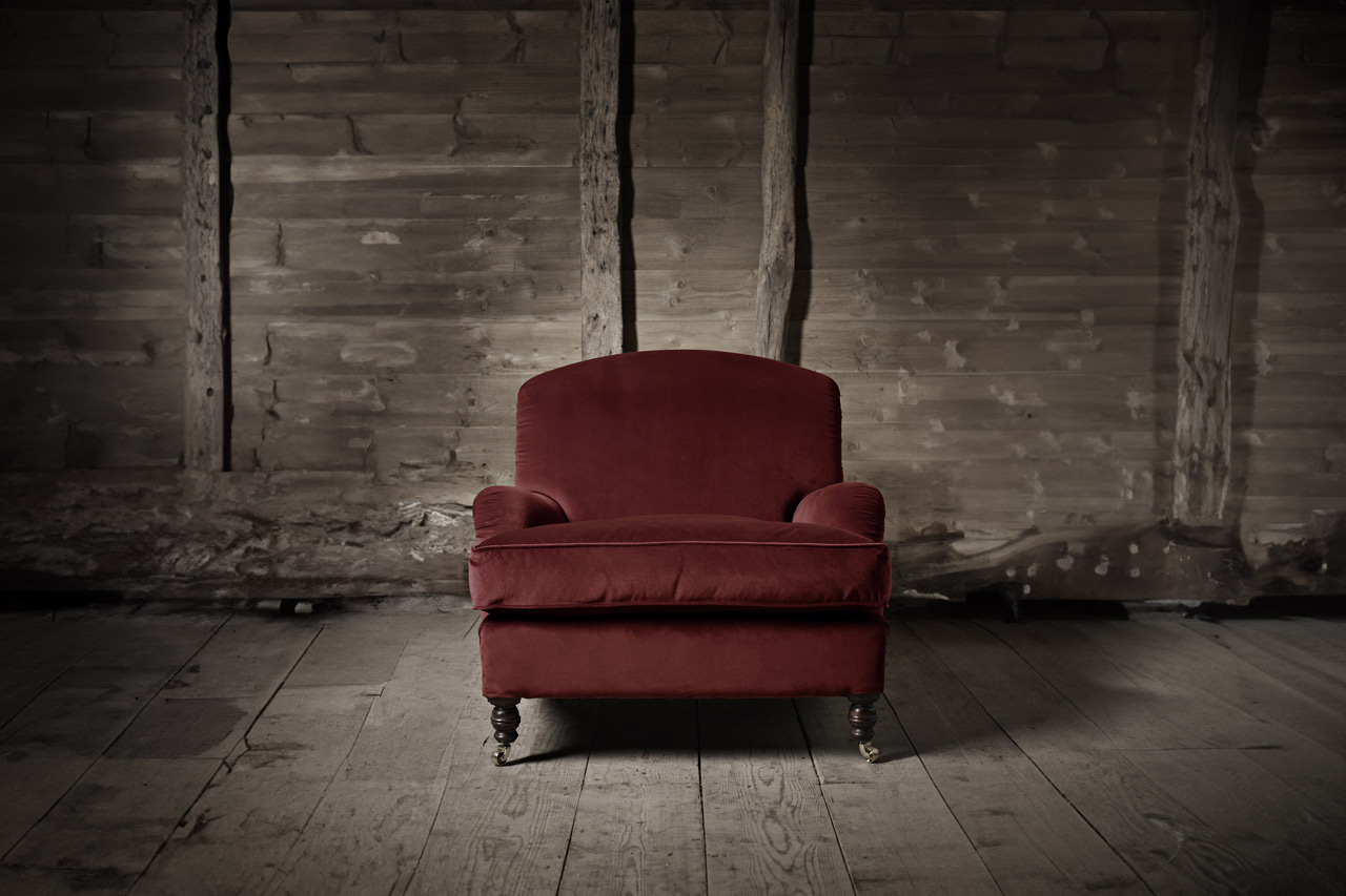 John Bentley Aubergine Velvet Chair
