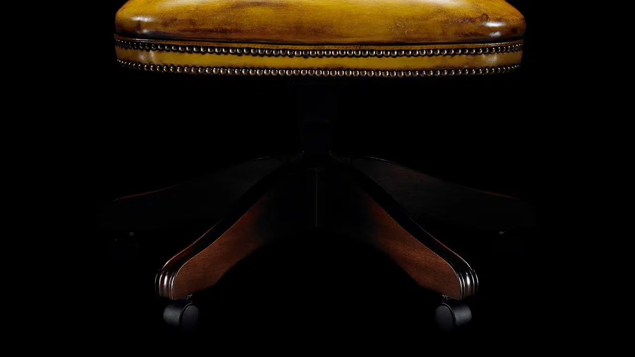 Fauteuil de bureau Chesterfield Lord en cuir