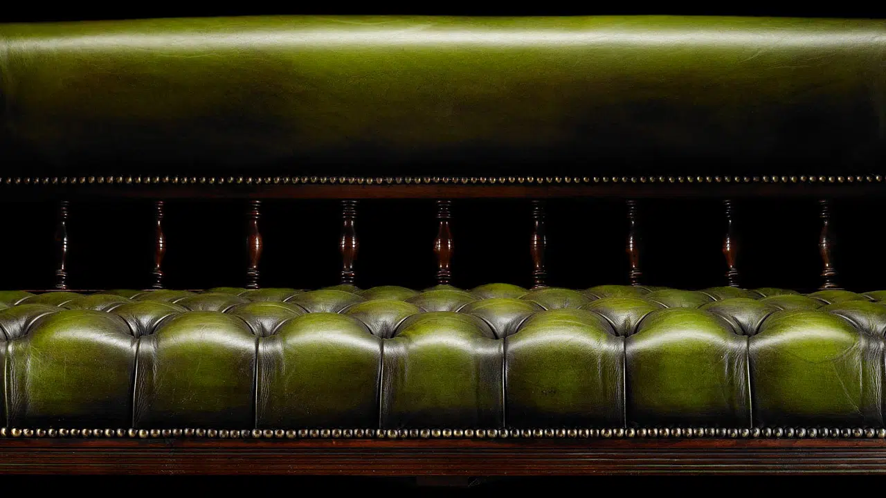 Love Seat - Green Chesterfield
