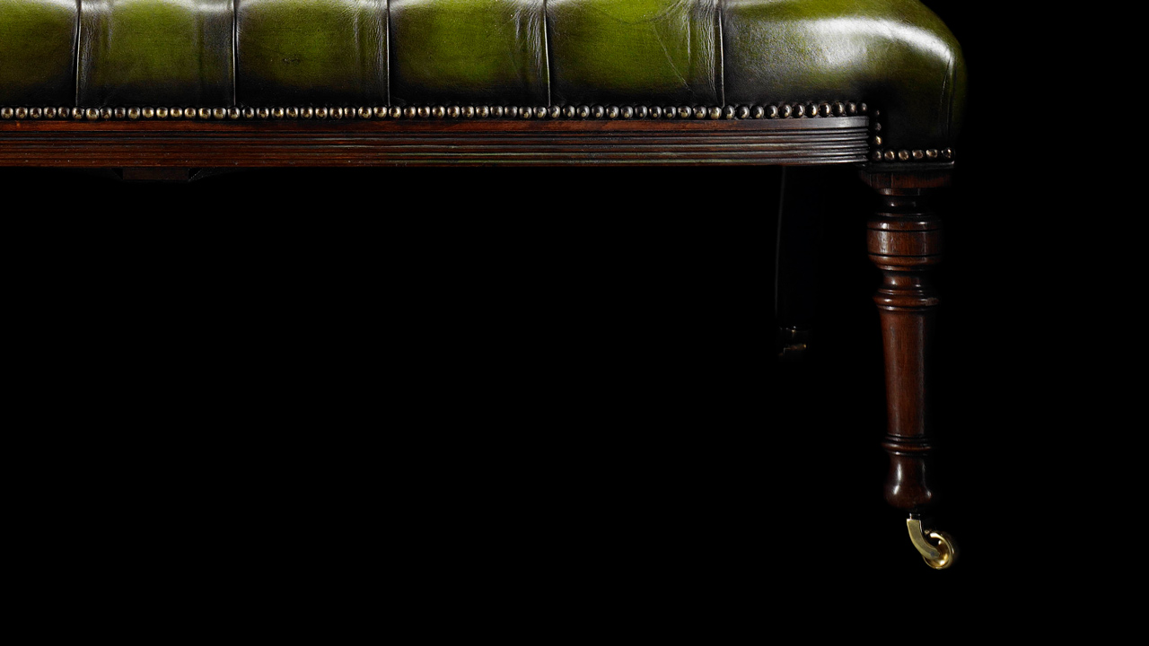 Love Seat - Green Chesterfield