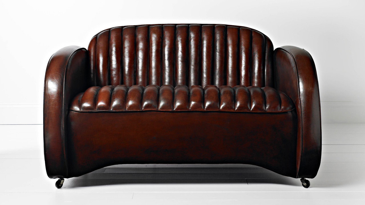 Mustang Chestnut Leather Sofa