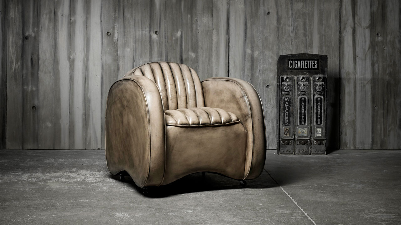 Mustang Bone Leather Chair