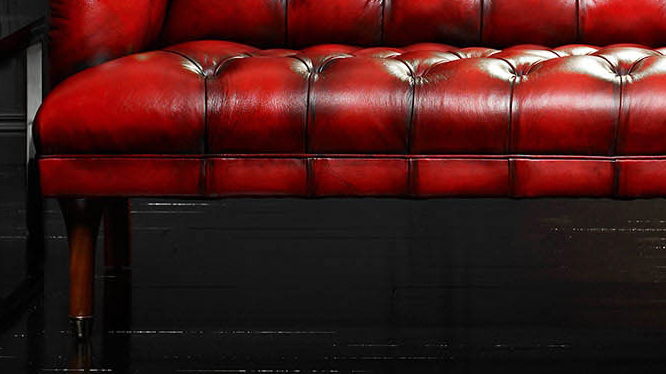 Parliament red Leather sofa