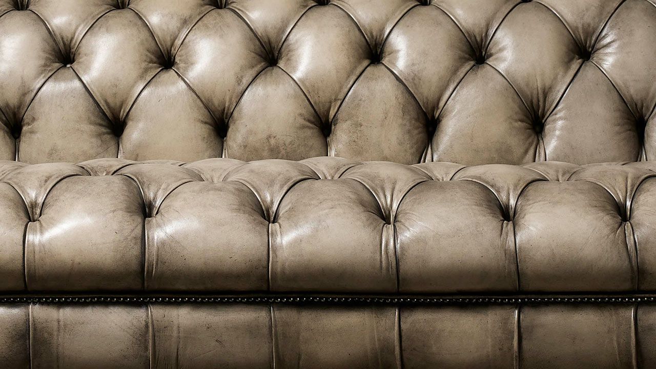 Philip Stanhope Hand Coloured Monochrome Chesterfield Sofa