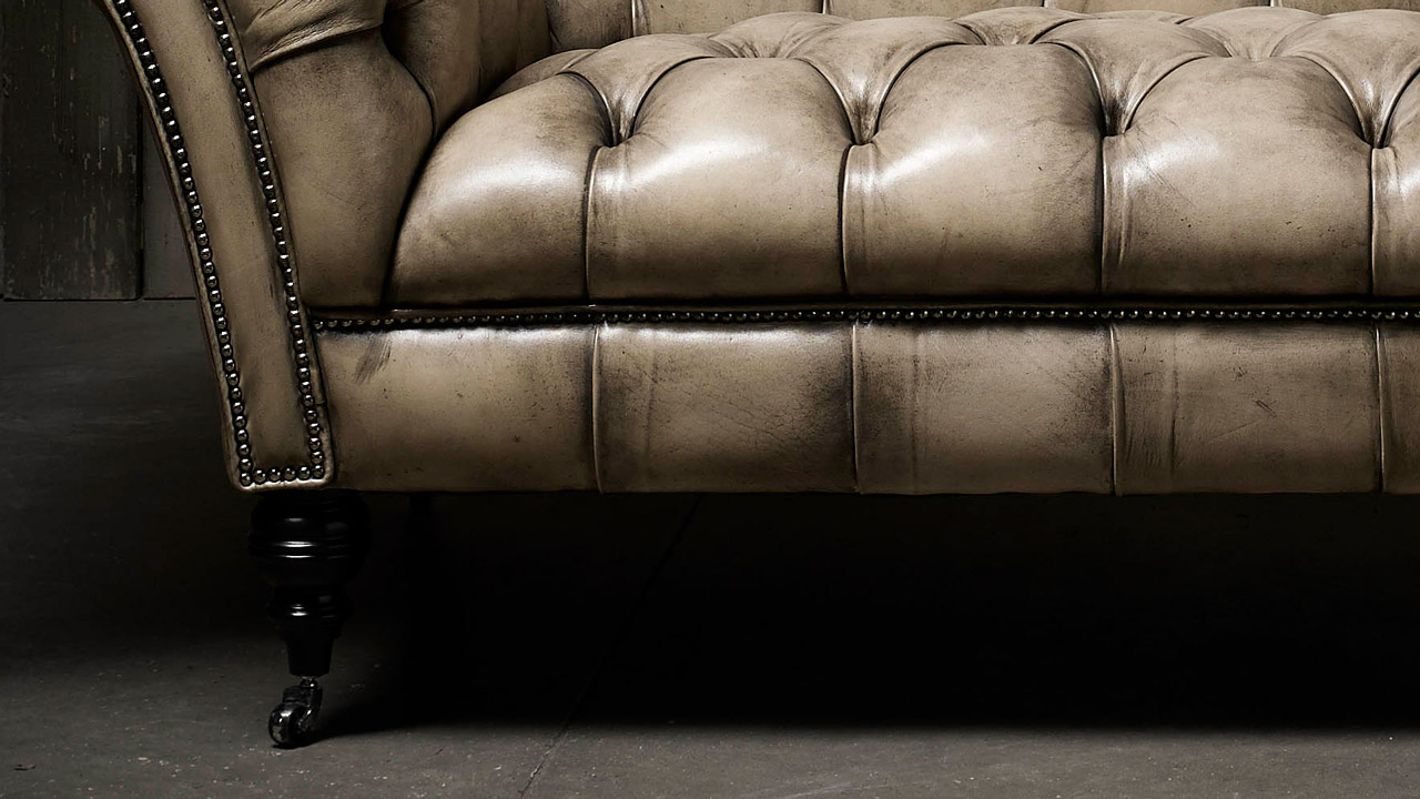 Philip Stanhope Hand Coloured Monochrome Chesterfield Sofa