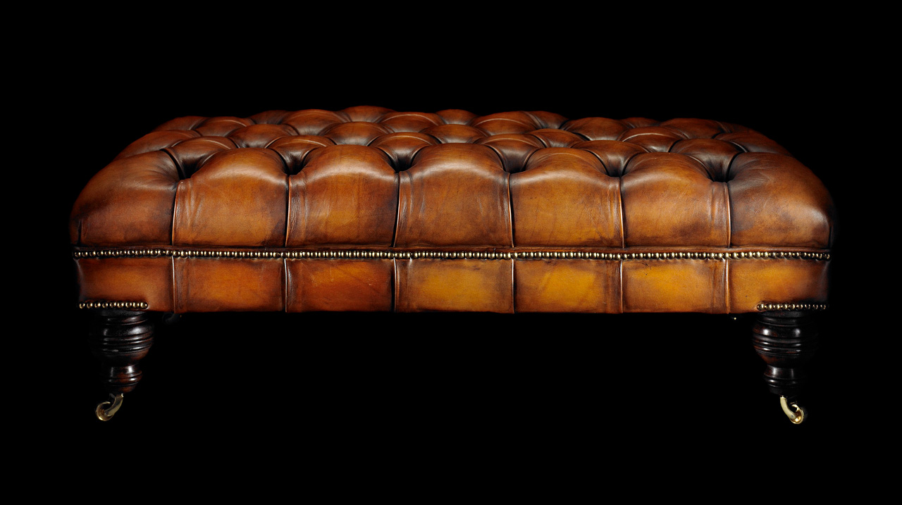 Philip Stanhope Hand Coloured Chesterfield Footstool