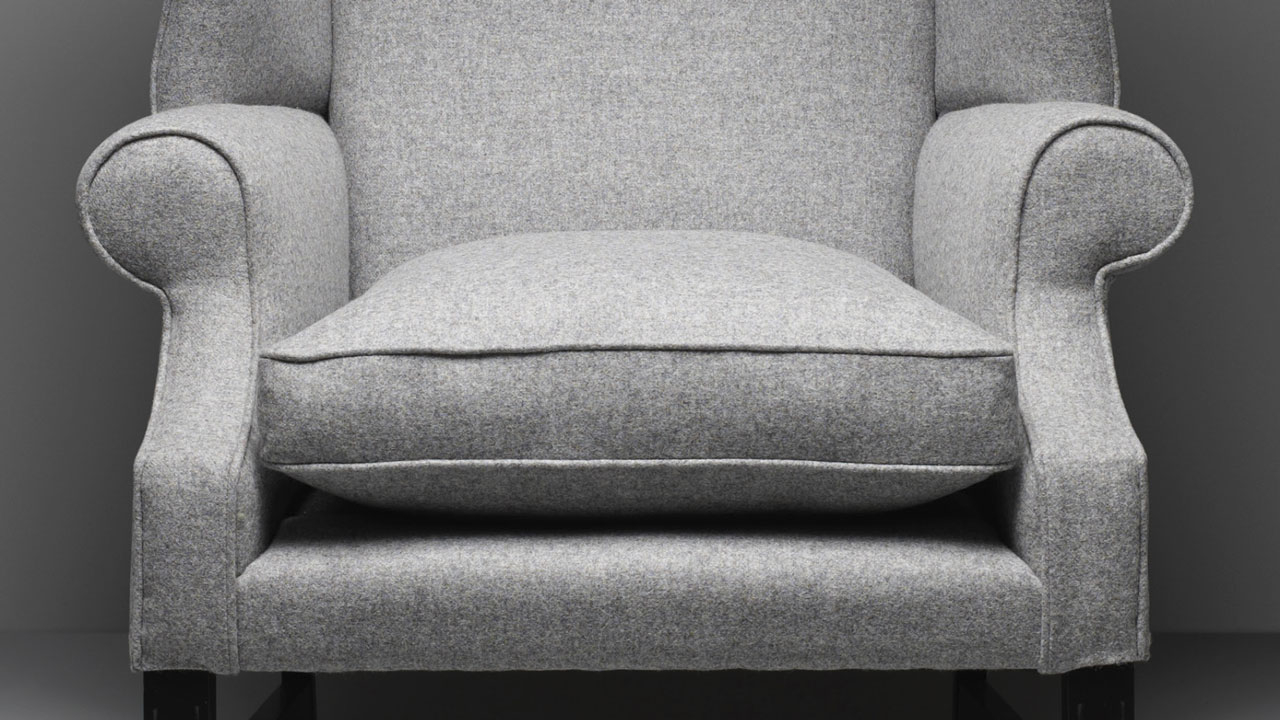 Smuel Johnson Wool Wing Chair