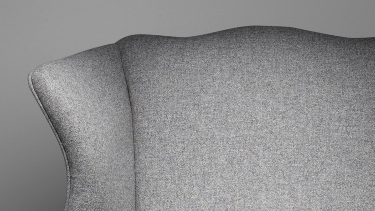 Smuel Johnson Ash Wool Wing Chair