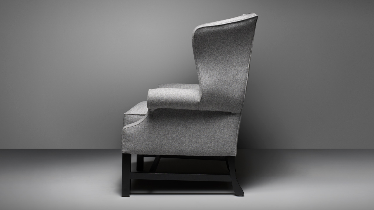 Smuel Johnson Wool Wing Chair