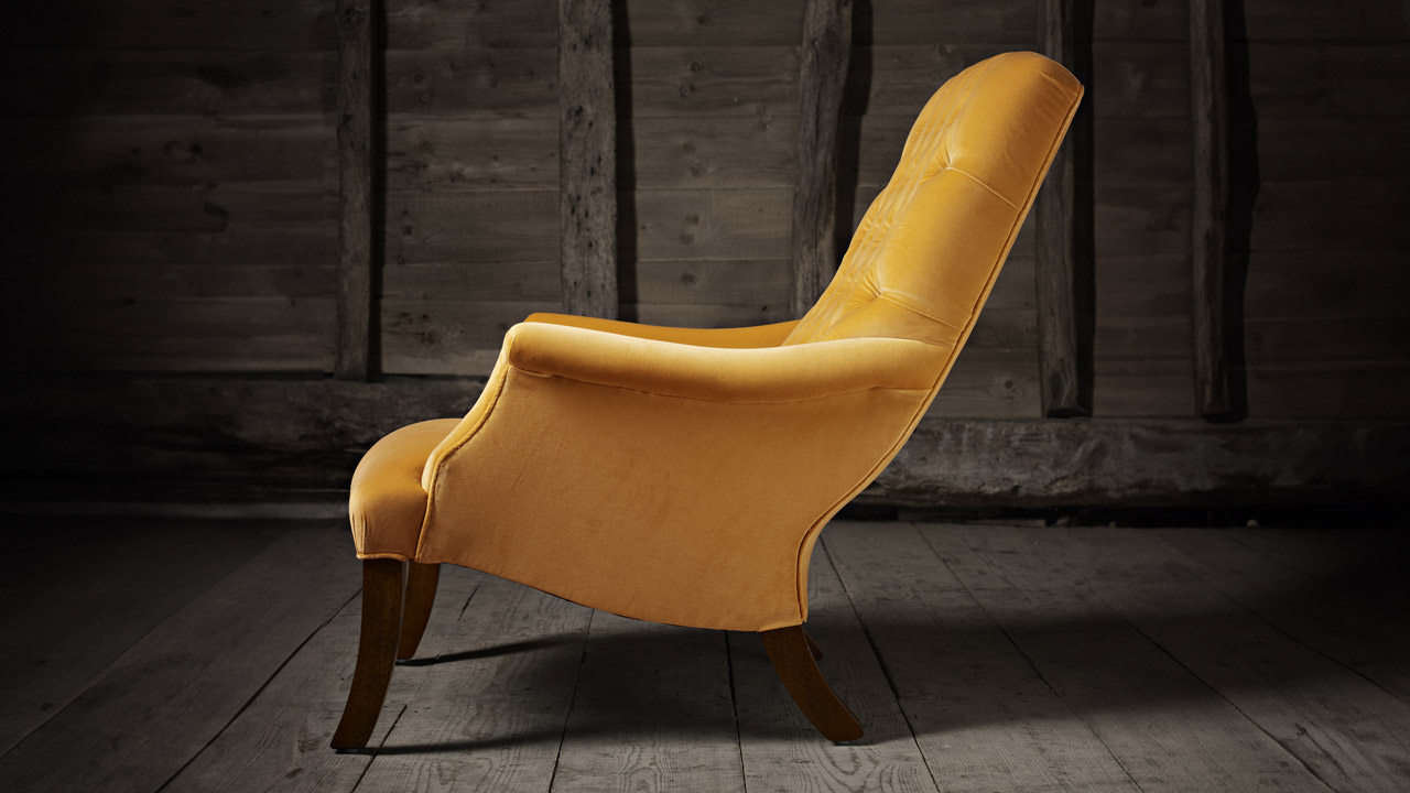 William Spooner Gold Velvet Chair