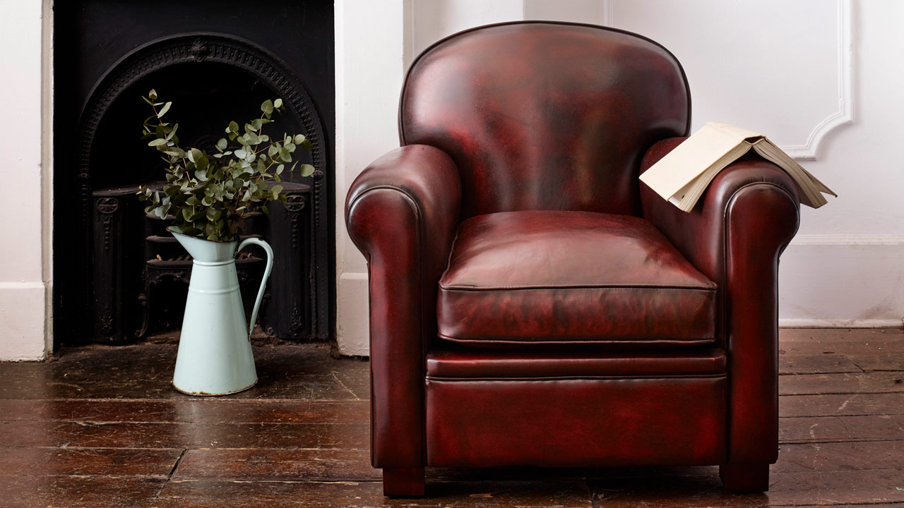 Busby Leather Art Deco Chair