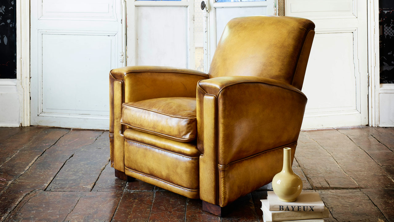 Chop Hand Coloured Gold Art Deco Chair
