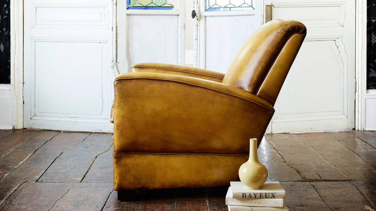 Hand Coloured Gold Art Deco Chair