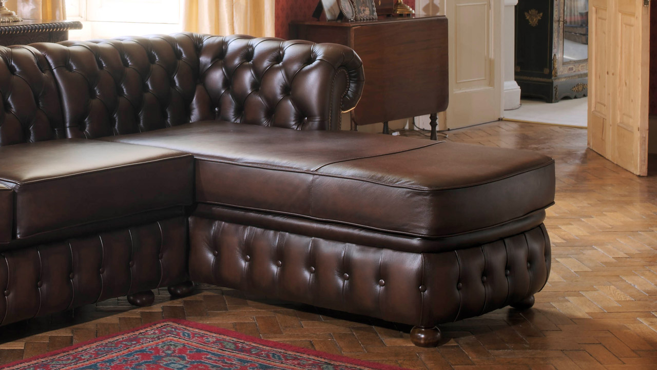 Farringdon Leather Chesterfield Corner Sofa