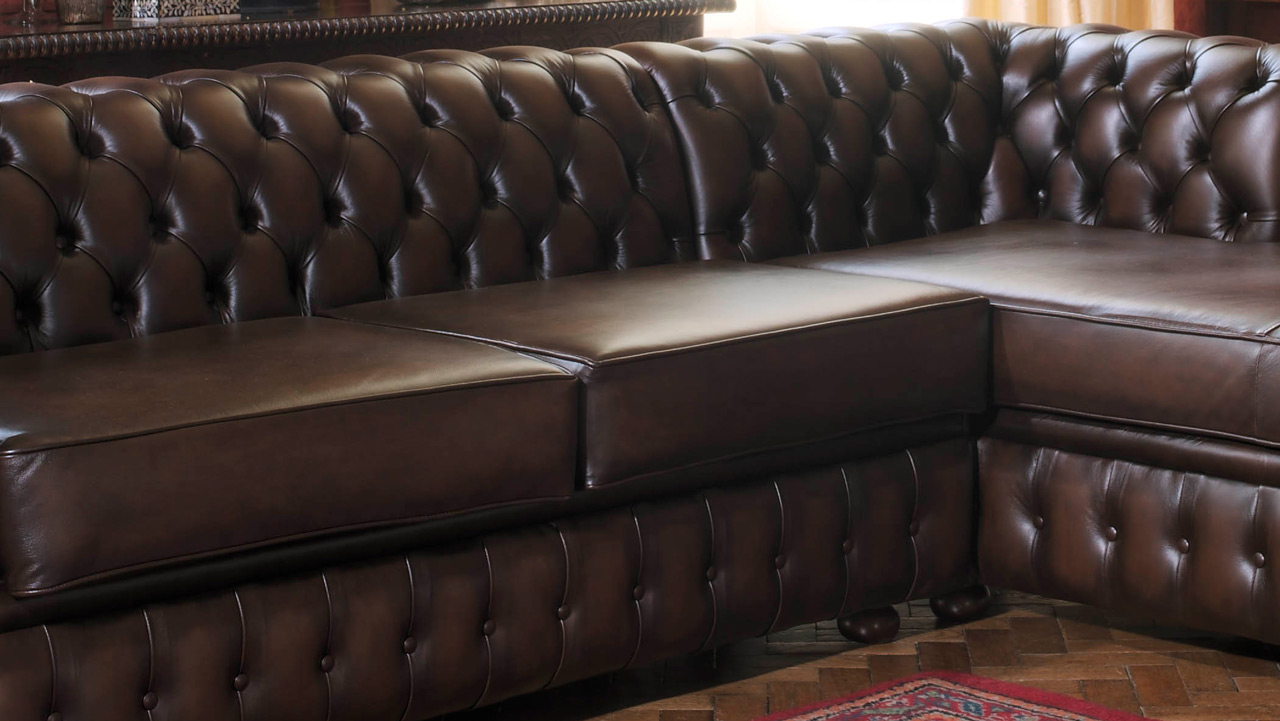 Farringdon Leather Chesterfield Corner Sofa