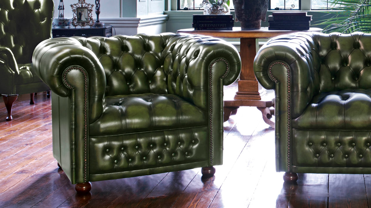 Hamilton Green Chesterfield Chair