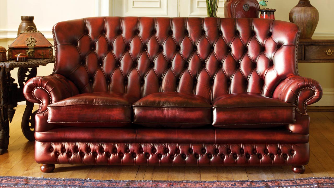 Howland Leather Chesterfield Sofa