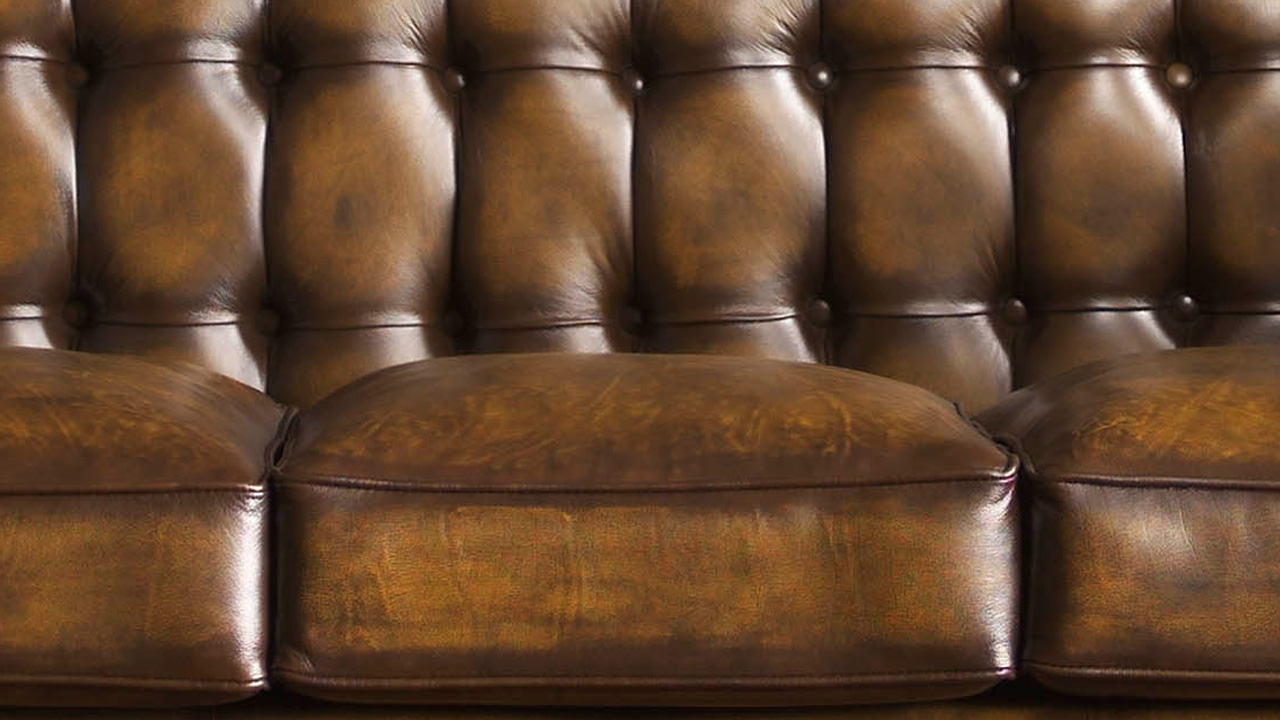 Stanley Leather Chesterfield Sofa