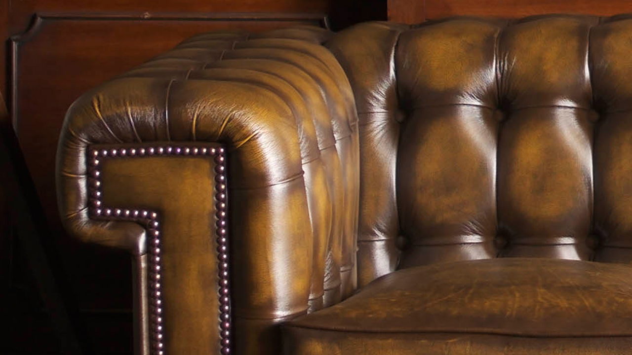 Stanley Leather Chesterfield Sofa