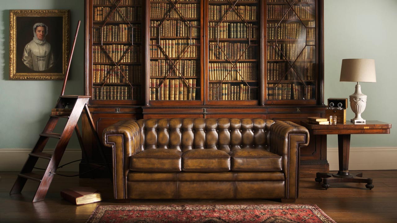 Stanley Leather Chesterfield Sofa