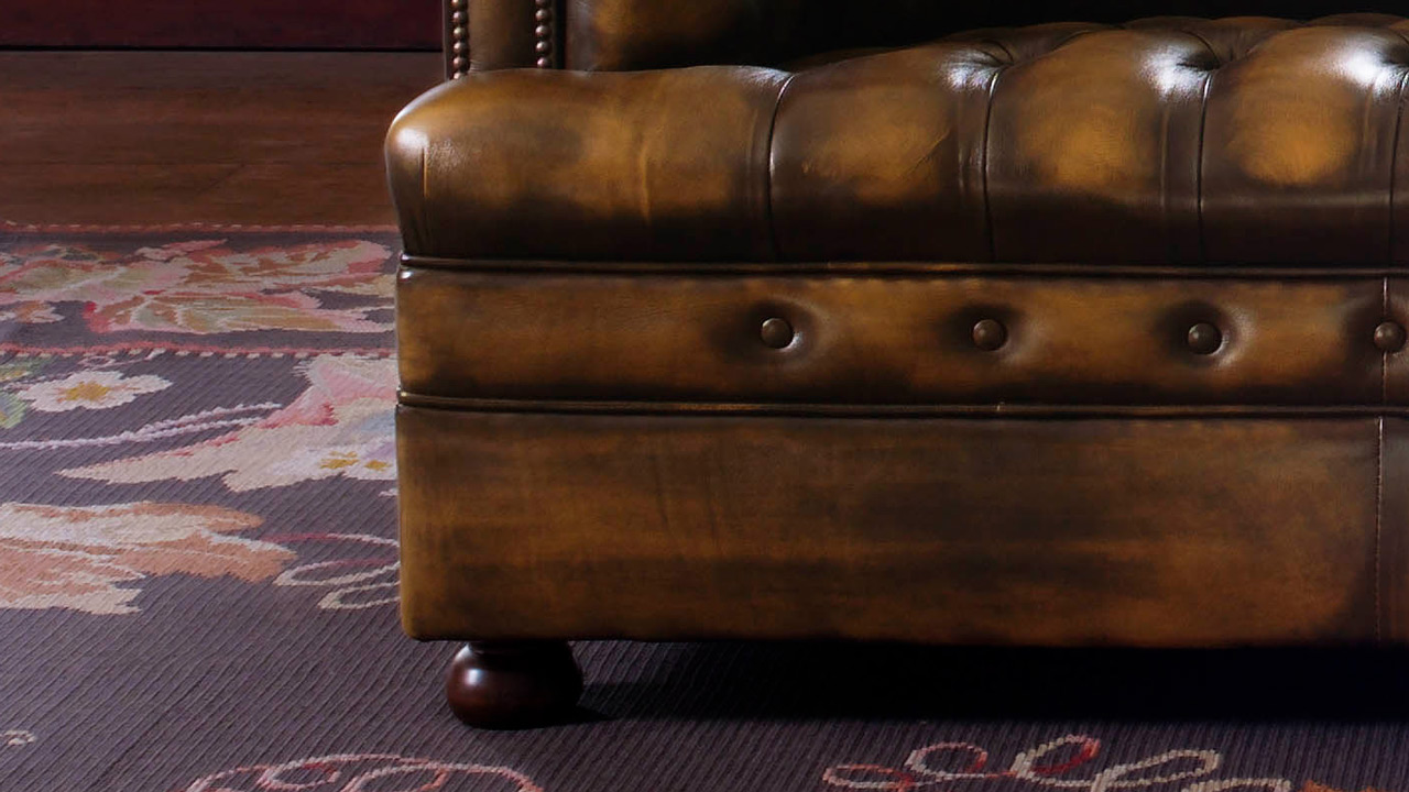 Thomas Leather Chesterfield Sofa