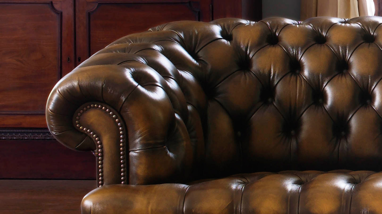 Thomas Leather Chesterfield Sofa