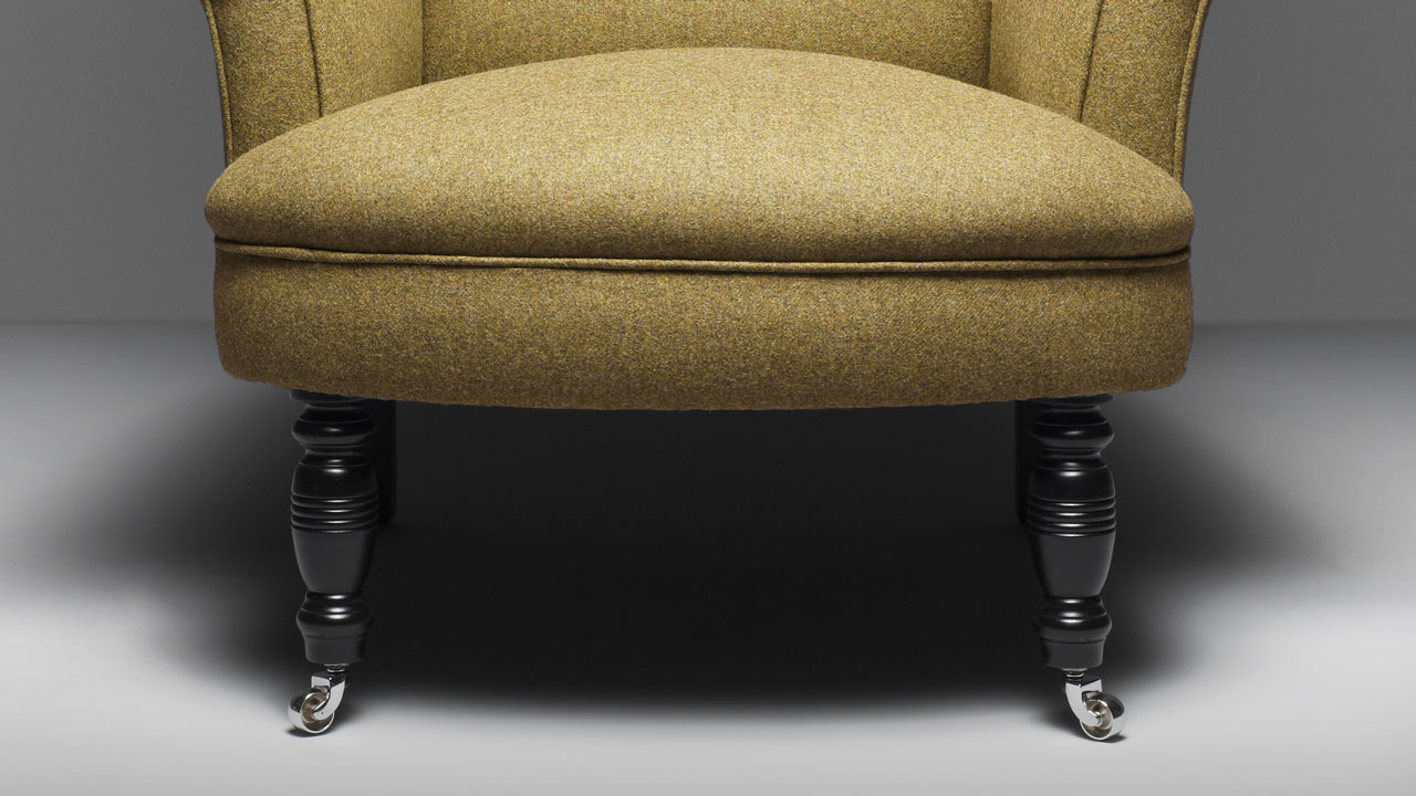 David Hume Blue Wool Chair