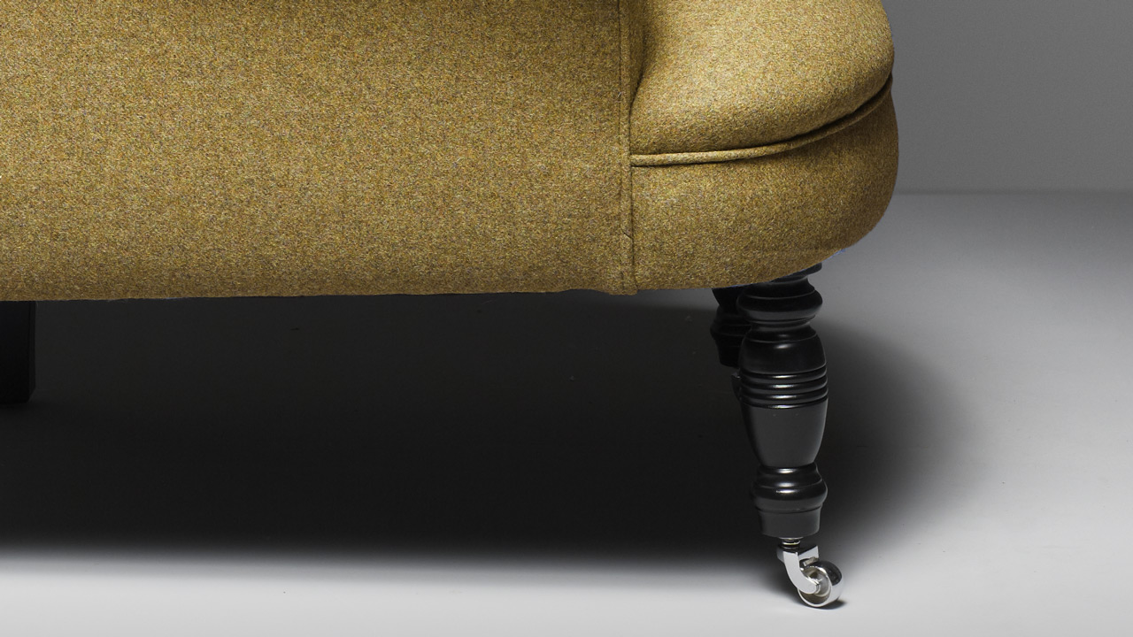 David Hume Blue Wool Chair