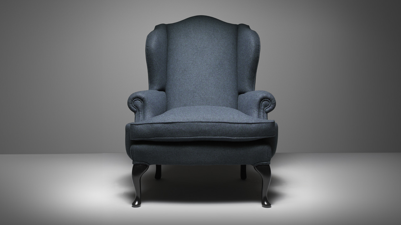 james Boswell Wool Wing Chair