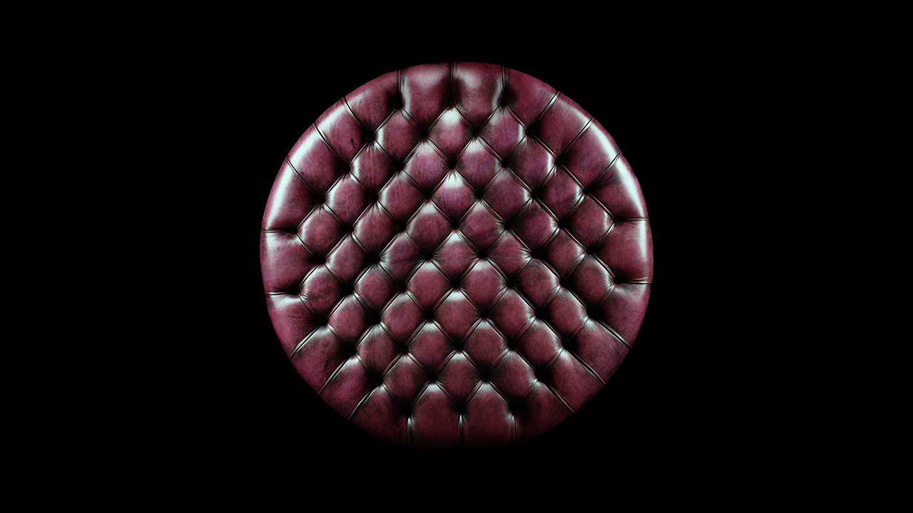 William Blake Chesterfield Ottoman, handmade in England, British design, full grain leather