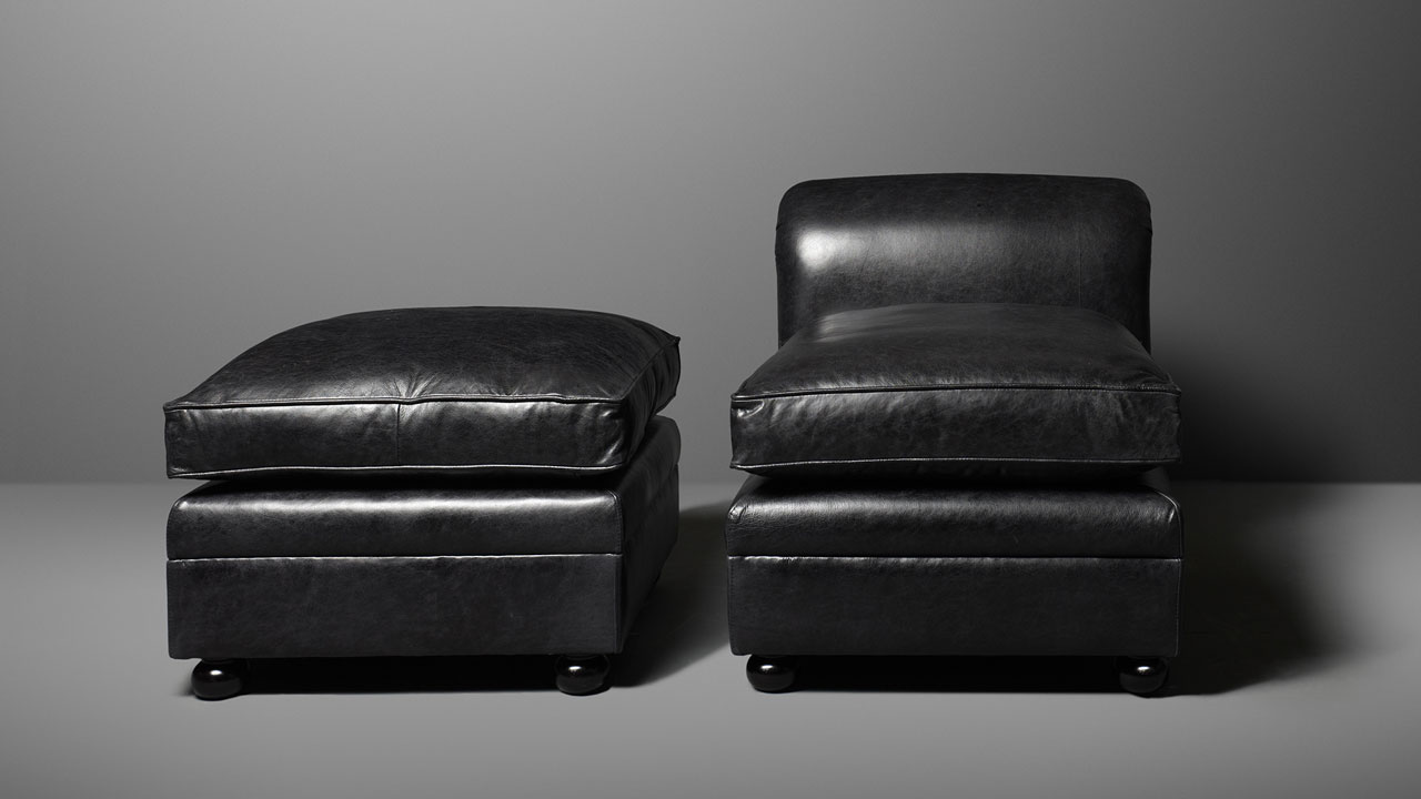 Manhattan pouffe footstool and sectional chair