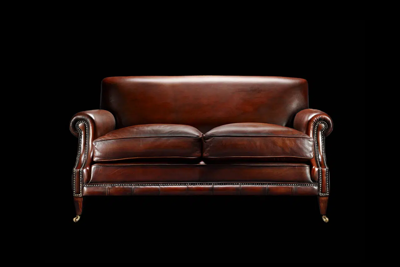George Berkeley contemporary hand coloured leather sofa