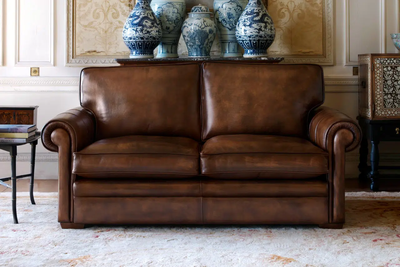Carmen contemporary leather sofa