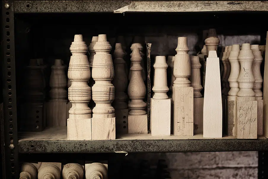 Chair Legs Before Upholstering Stored Vertically
