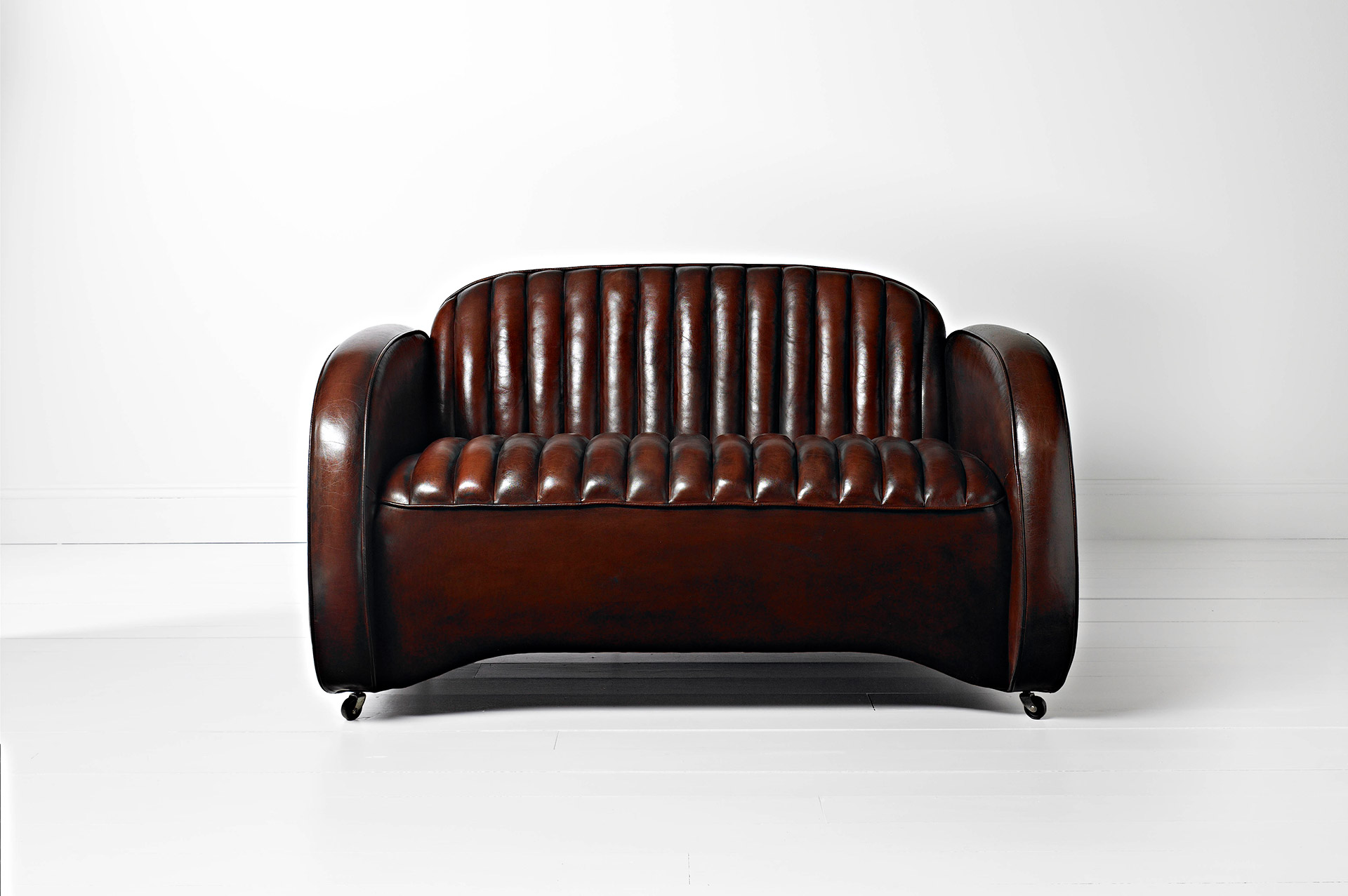 Mustang hand-coloured leather sofa