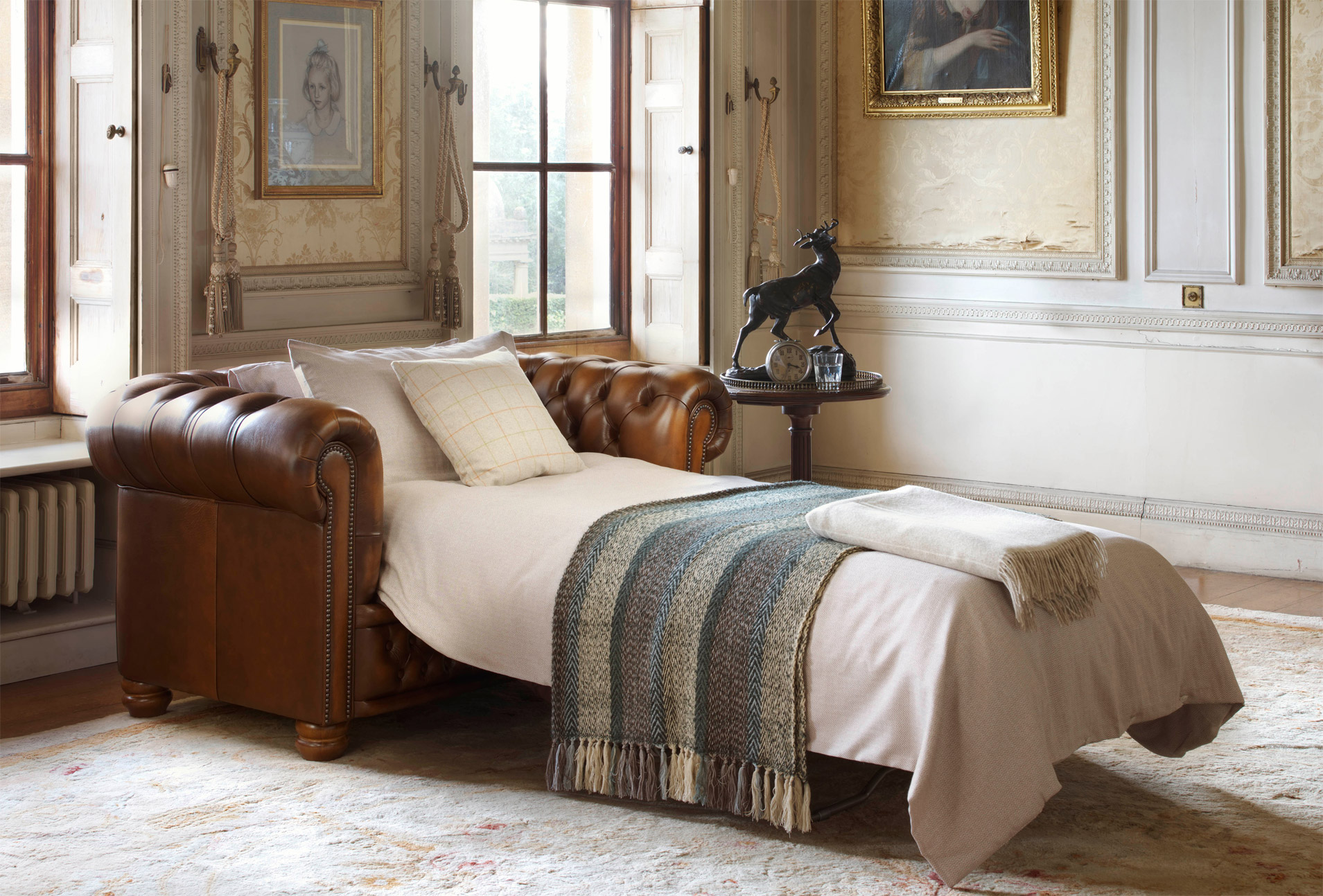 Classic Stamford 2 seater Chesterfield sofa bed